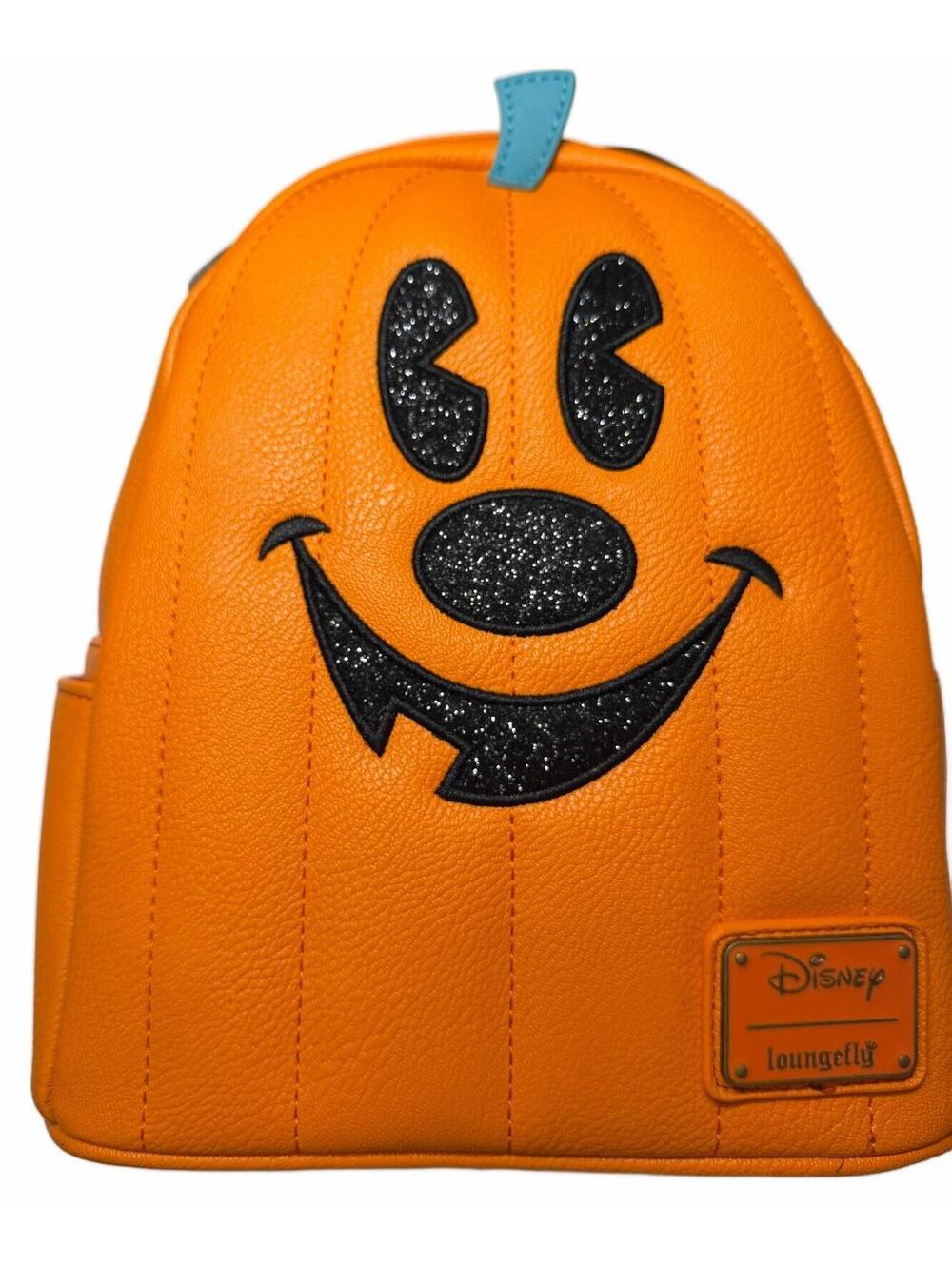Disney Parks Loungefly | Mickey Pumpkin Spiderweb Mini Backpack | NWT - Picture 2 of 9